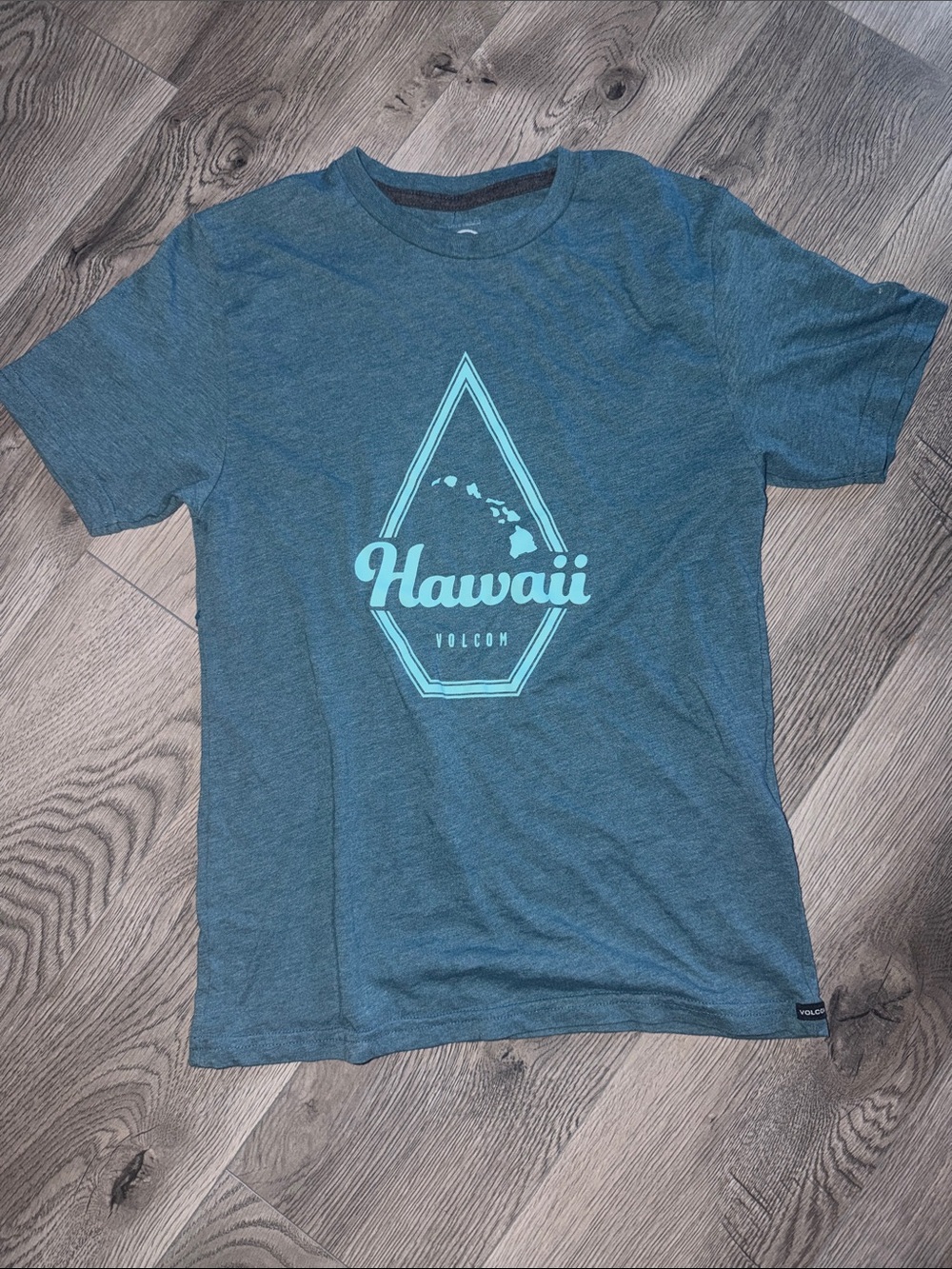 Volcom Teal Graphic Hawaii Short Sleeve Tee